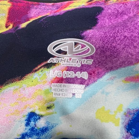 Athletic Works Womens Large Active High Rise Fashion Legging Colorful Running - Picture 3 of 11